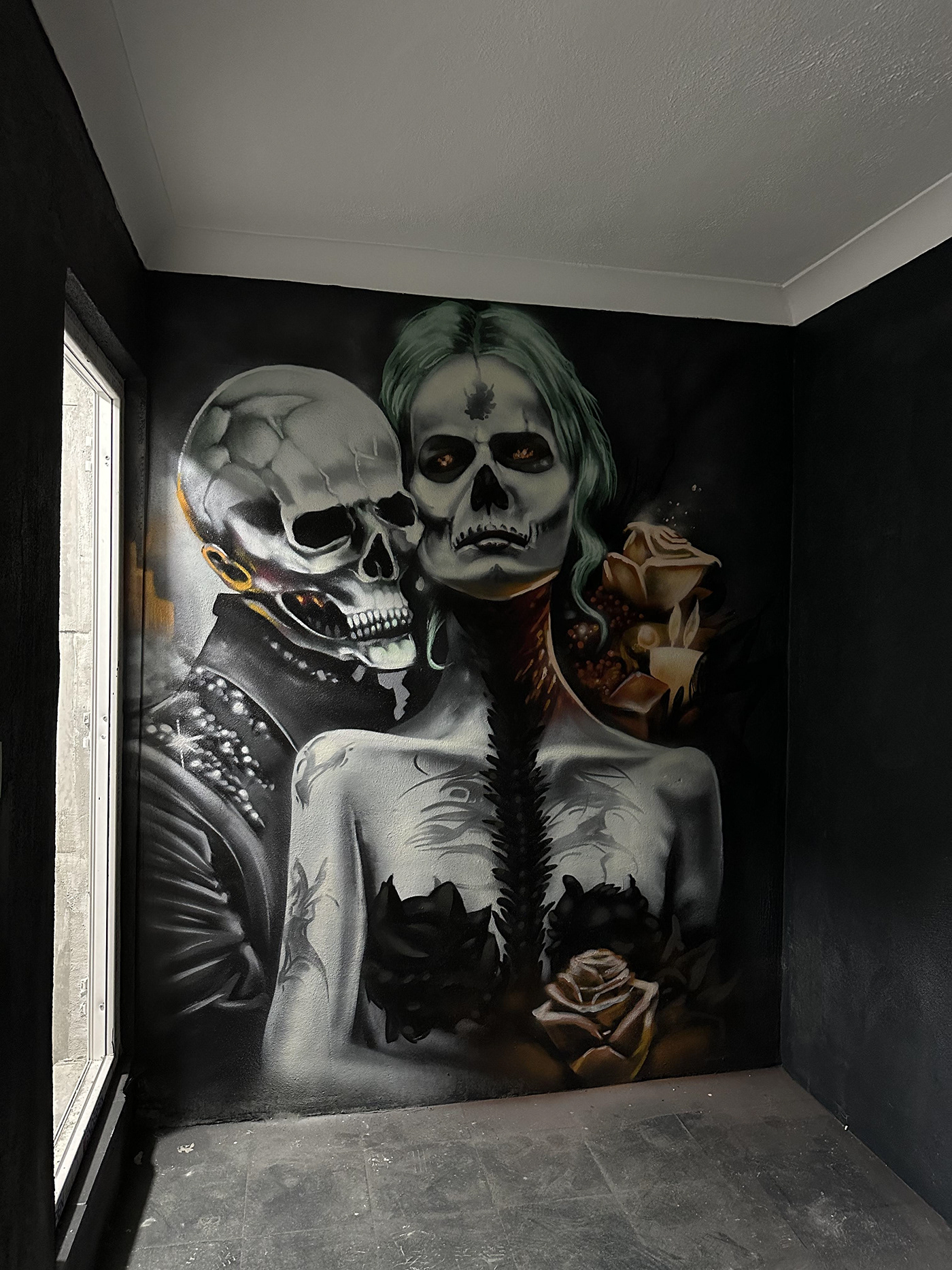 Mural Graffiti death dead skull Love mural art ankara graffiti büyükbaba painting  