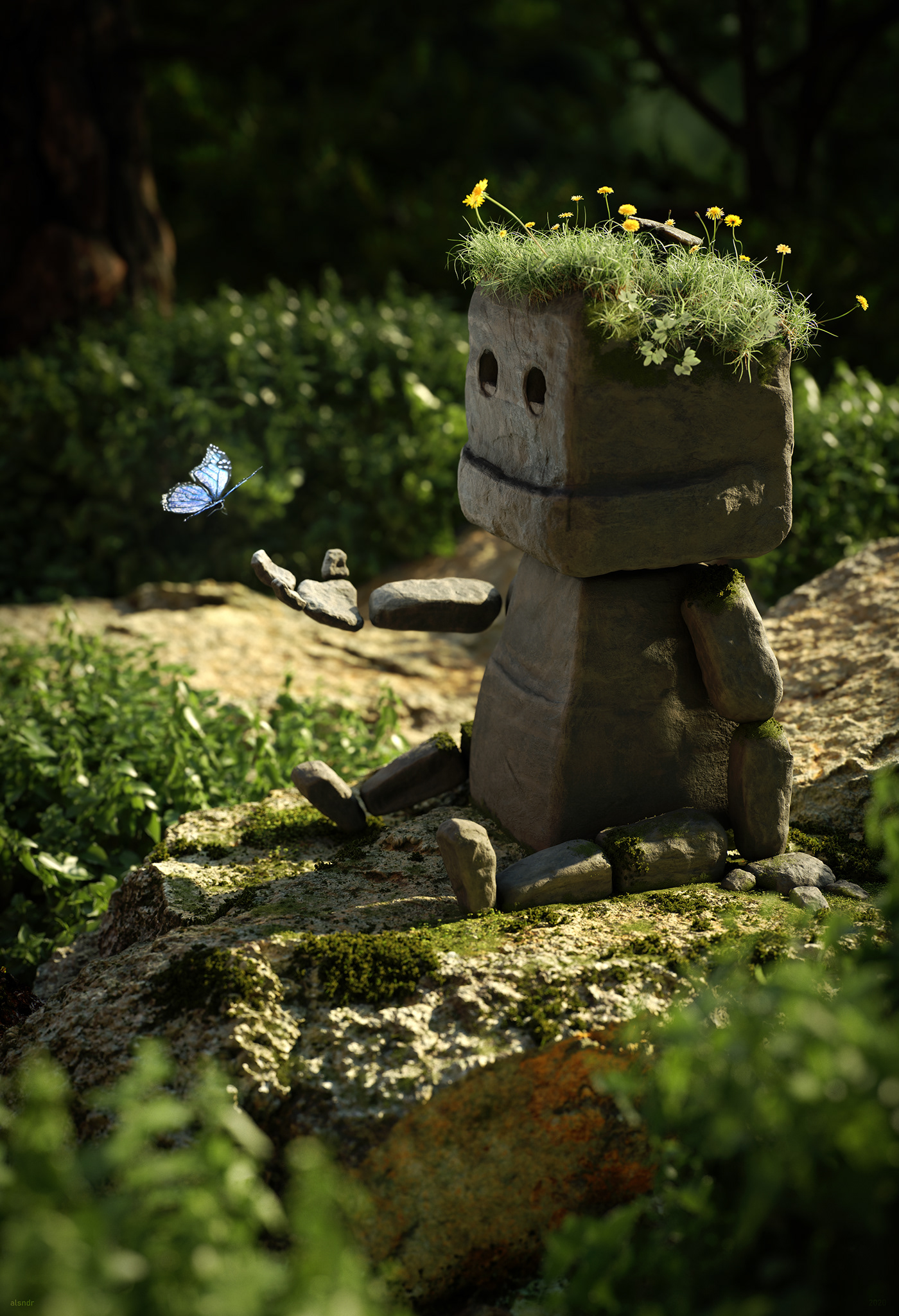 3D CGI Character environment Nature redshift Render creature