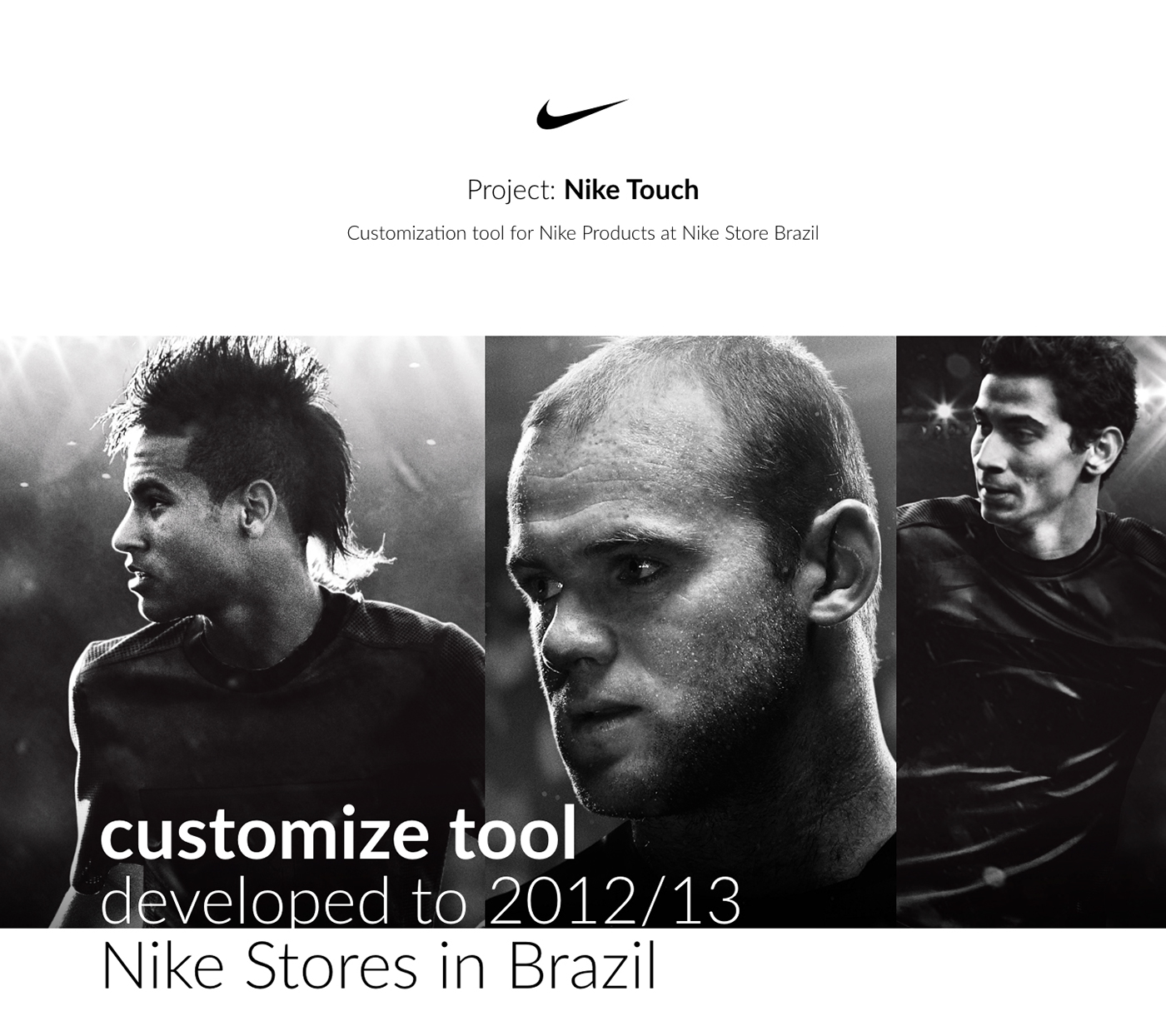 Nike touch football  touch screen nike store Brazil Rio de Janeiro  São Paulo vancouver UI/UX