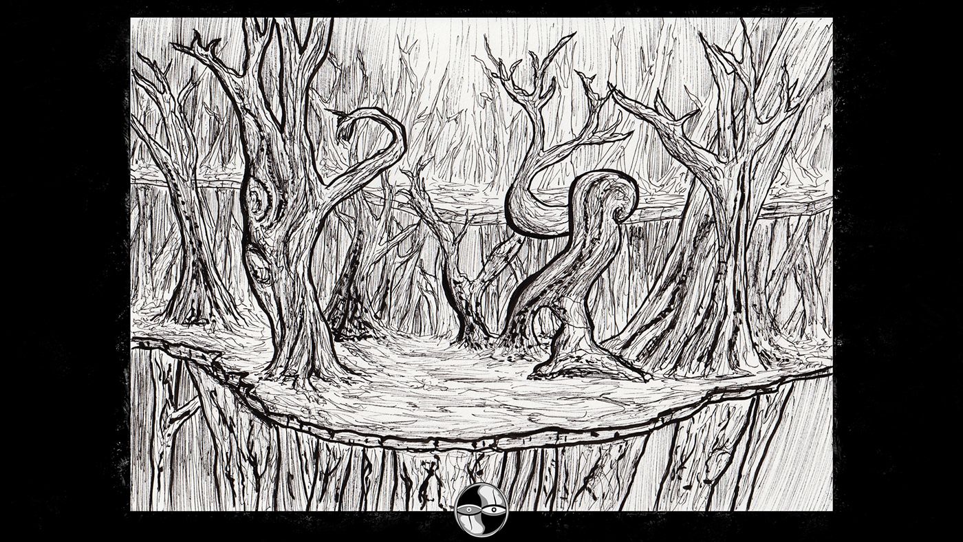 ambient music art dark Dark Fantasy Drawing  dungeon synth folk fantasy forest psyyps
