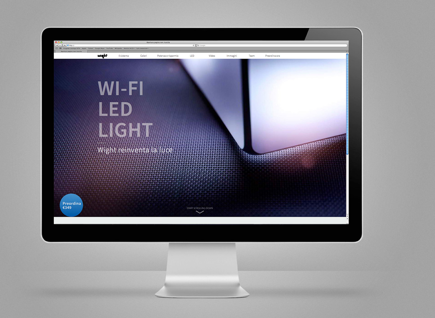 Wifi led light wight Startup light Teaser website