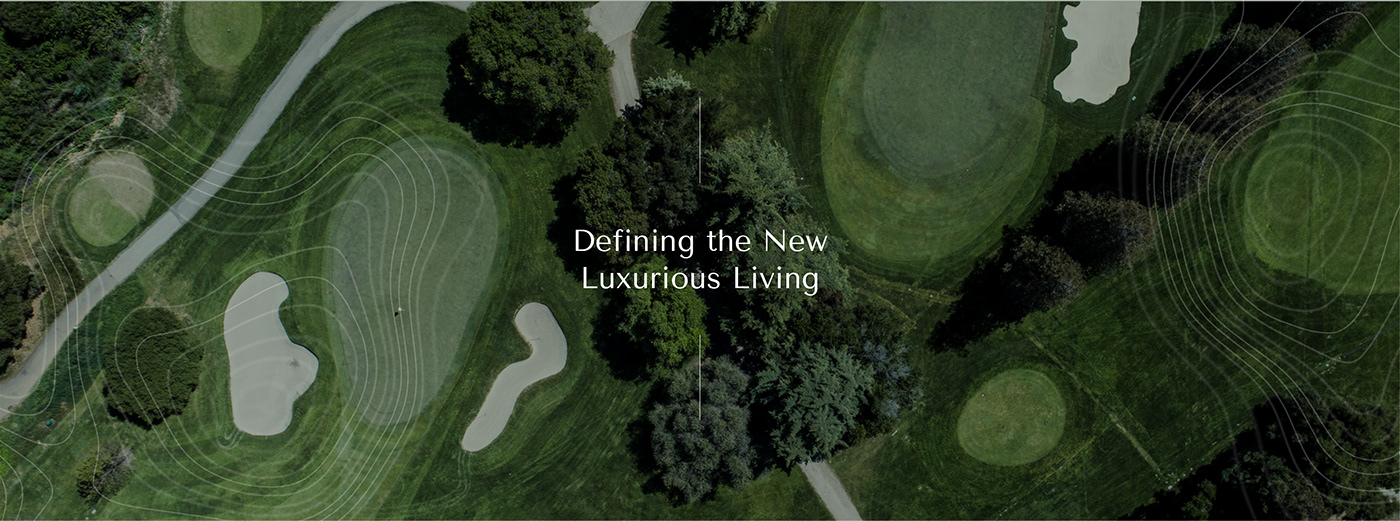 brand identity branding  golf course logo moodboard Nature property Residence topography visual identity