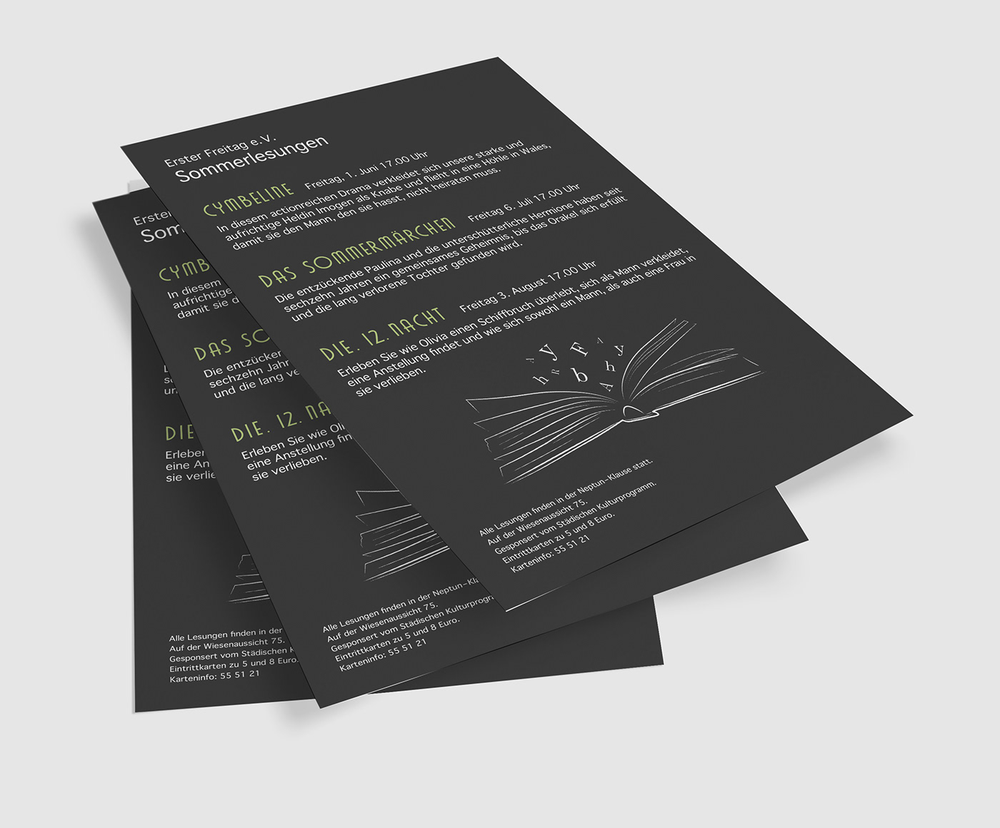 design graphique flyer print satz Typographie typography  