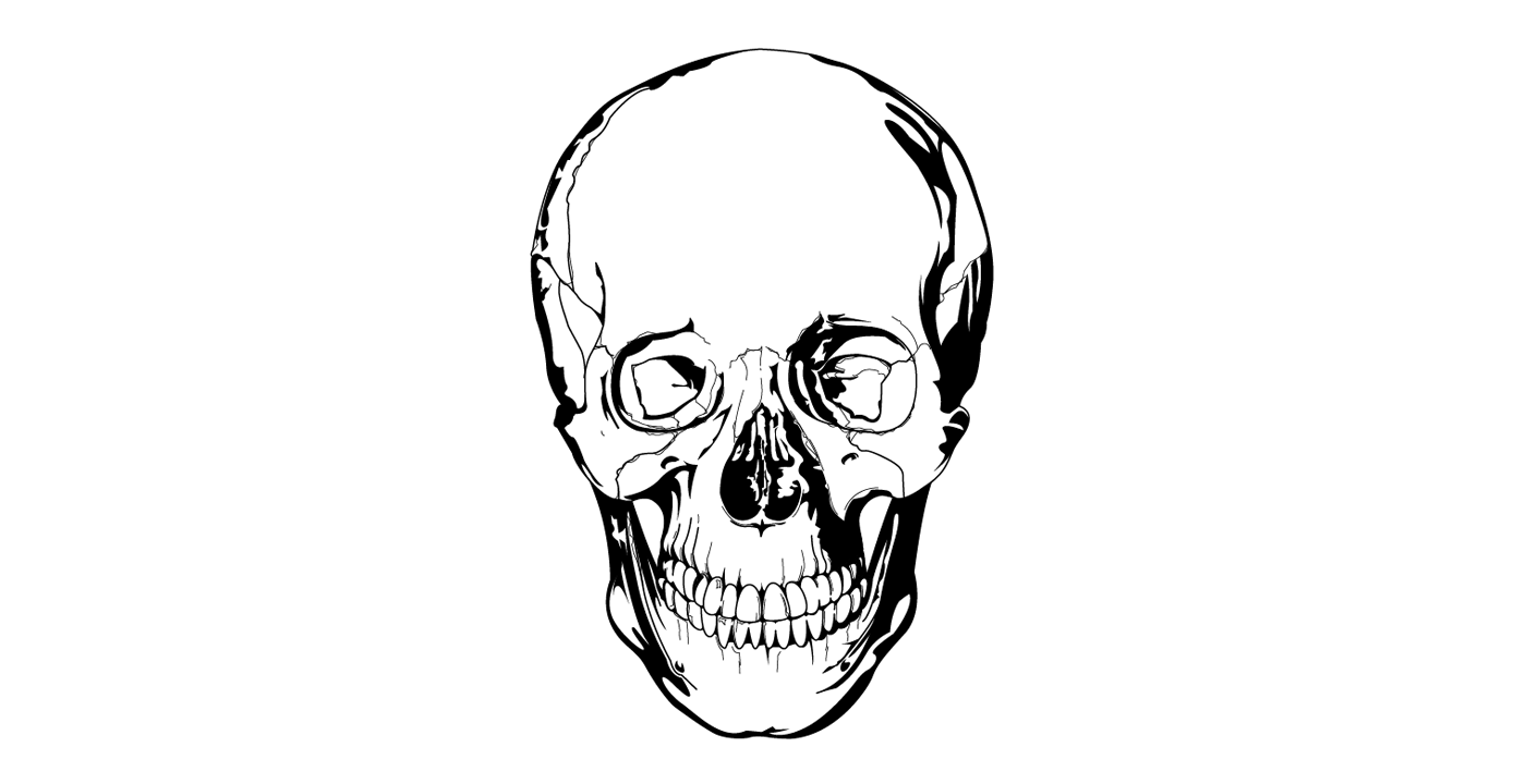 afro flower skull ILLUSTRATION  vector