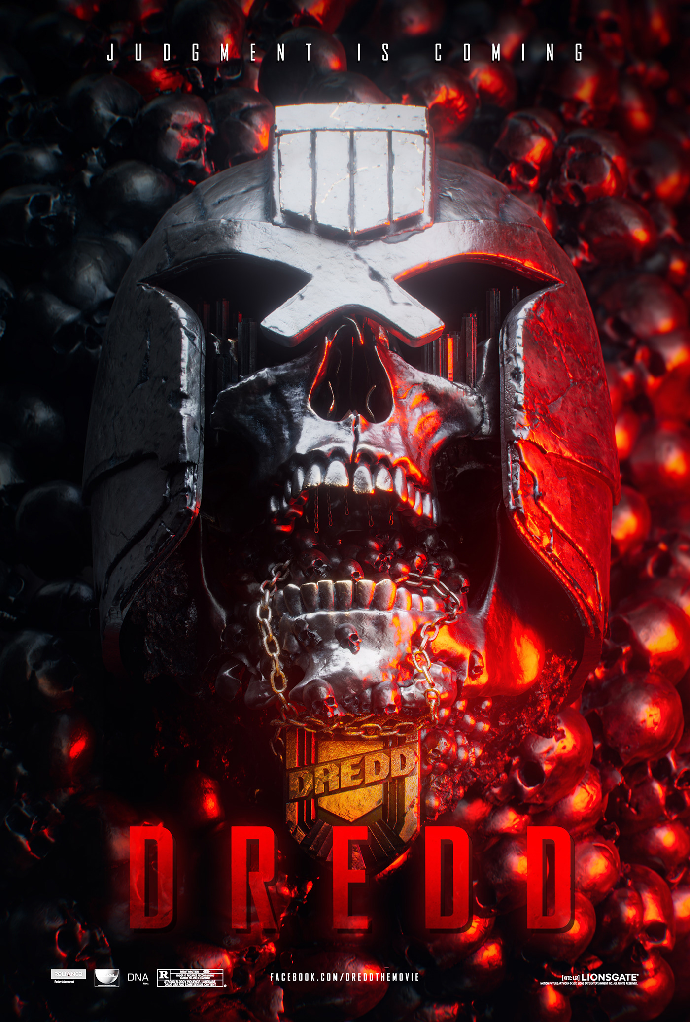 dredd DREDD 3D skull movie Cinema Film   poster brand identity Graphic Designer karl urban