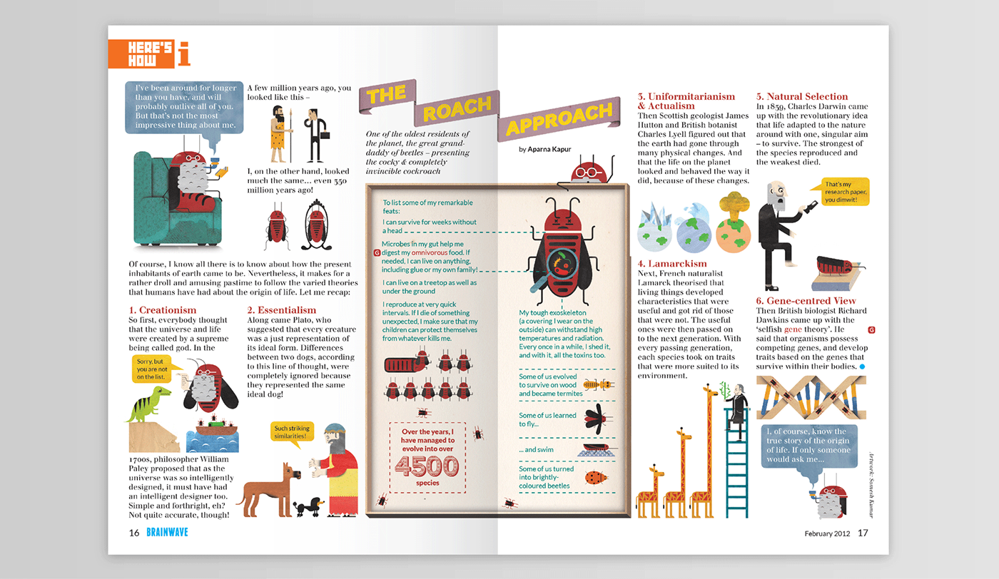 children collage digital ILLUSTRATION  infographics magazine mixed media science