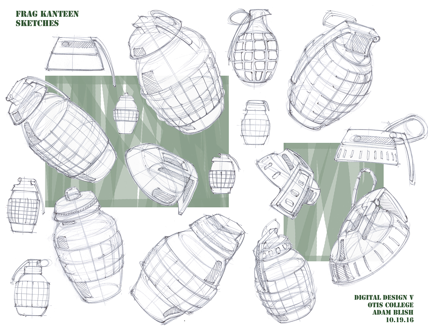 Water Bottle grenade plastic bottle reusable Sustainable bottle kanteen fragment