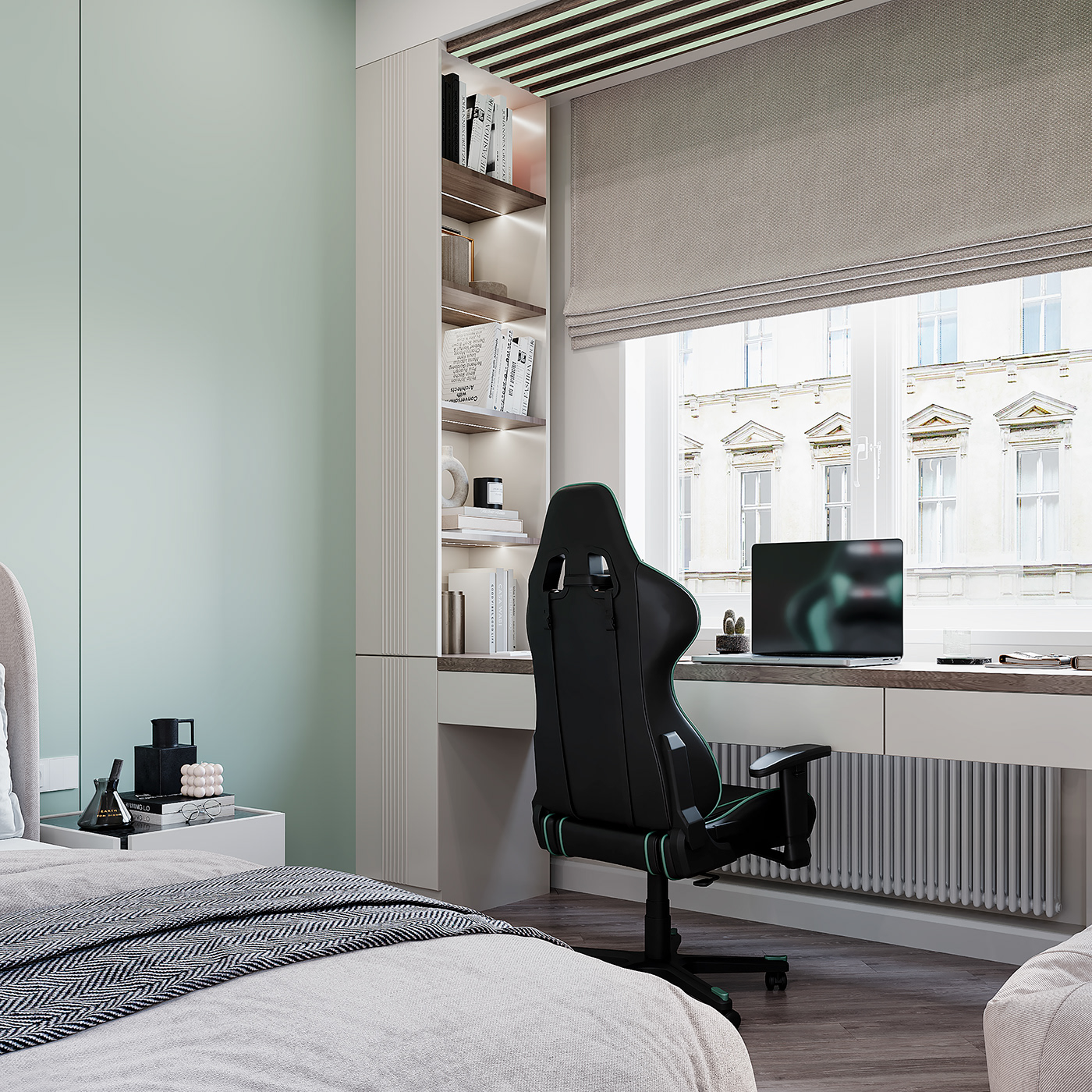 3ds max architecture bedroom Bedroom interior bedroomdesign design interior design  modern teenager Vizualization