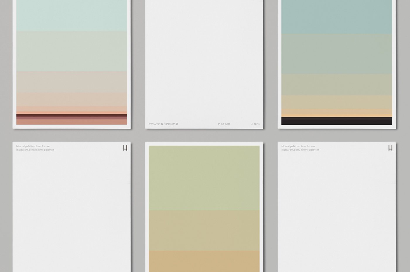 SKY palette minimalistic simple clean color horizon gradient lines light