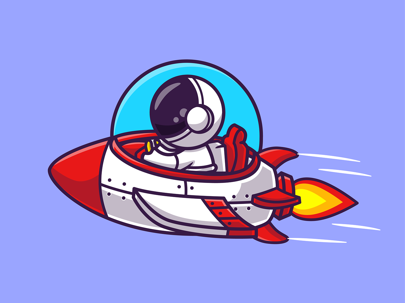 ILLUSTRATION  Icon logo Character astronaut Space  planet rocket moon boy