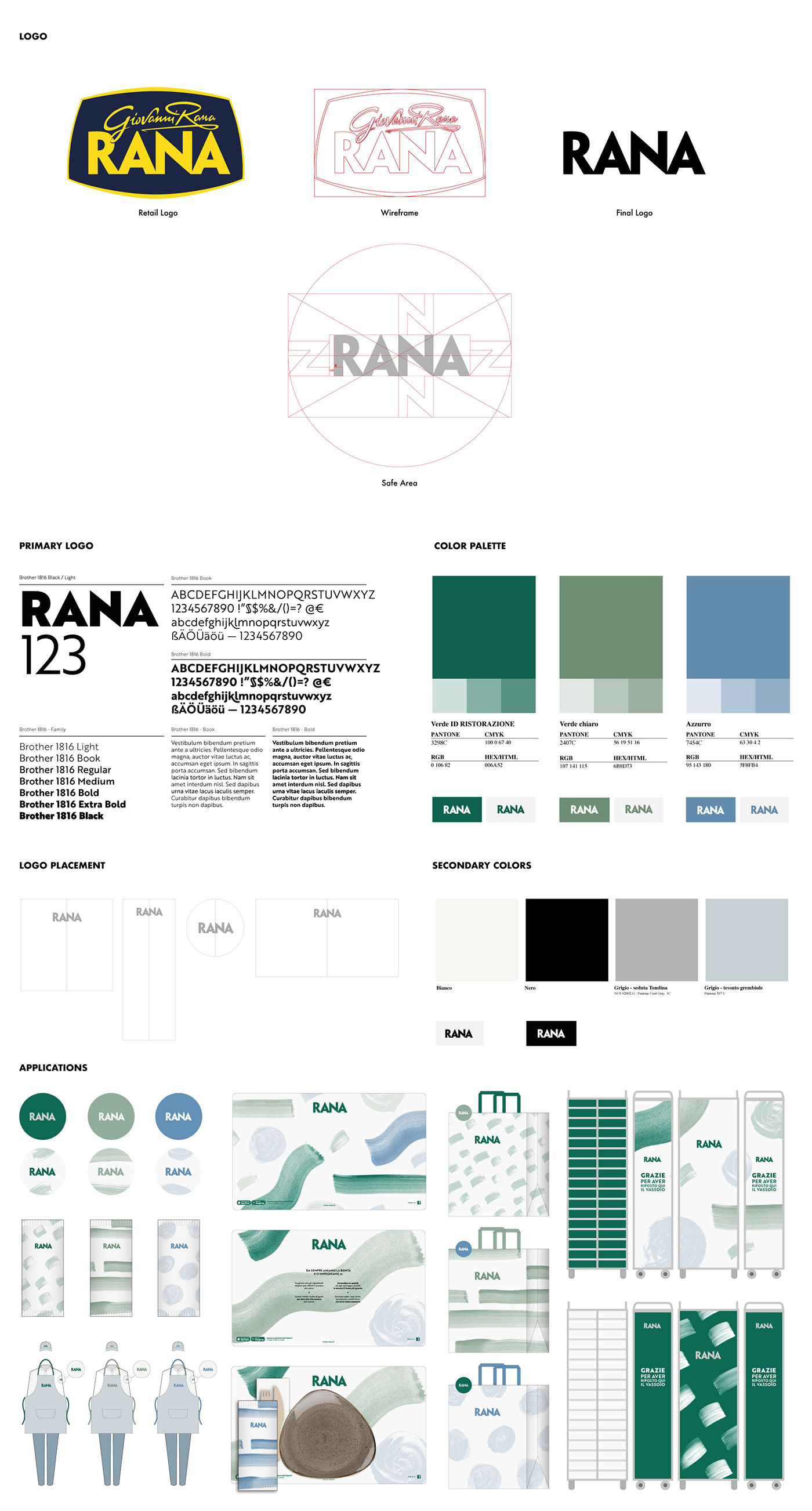 branding  corporate image food design illustrations Packaging Rana restaurant visual identity watercolors