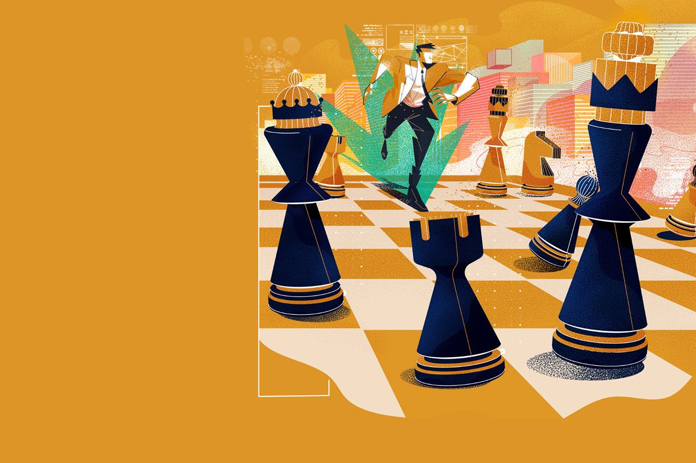 ANNUAL chess corporate enterprise ILLUSTRATION  live Performance report software Technology