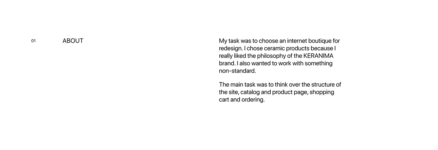 ceramics  e-commerce store UI ux Webdesign Website online store redesign dishes