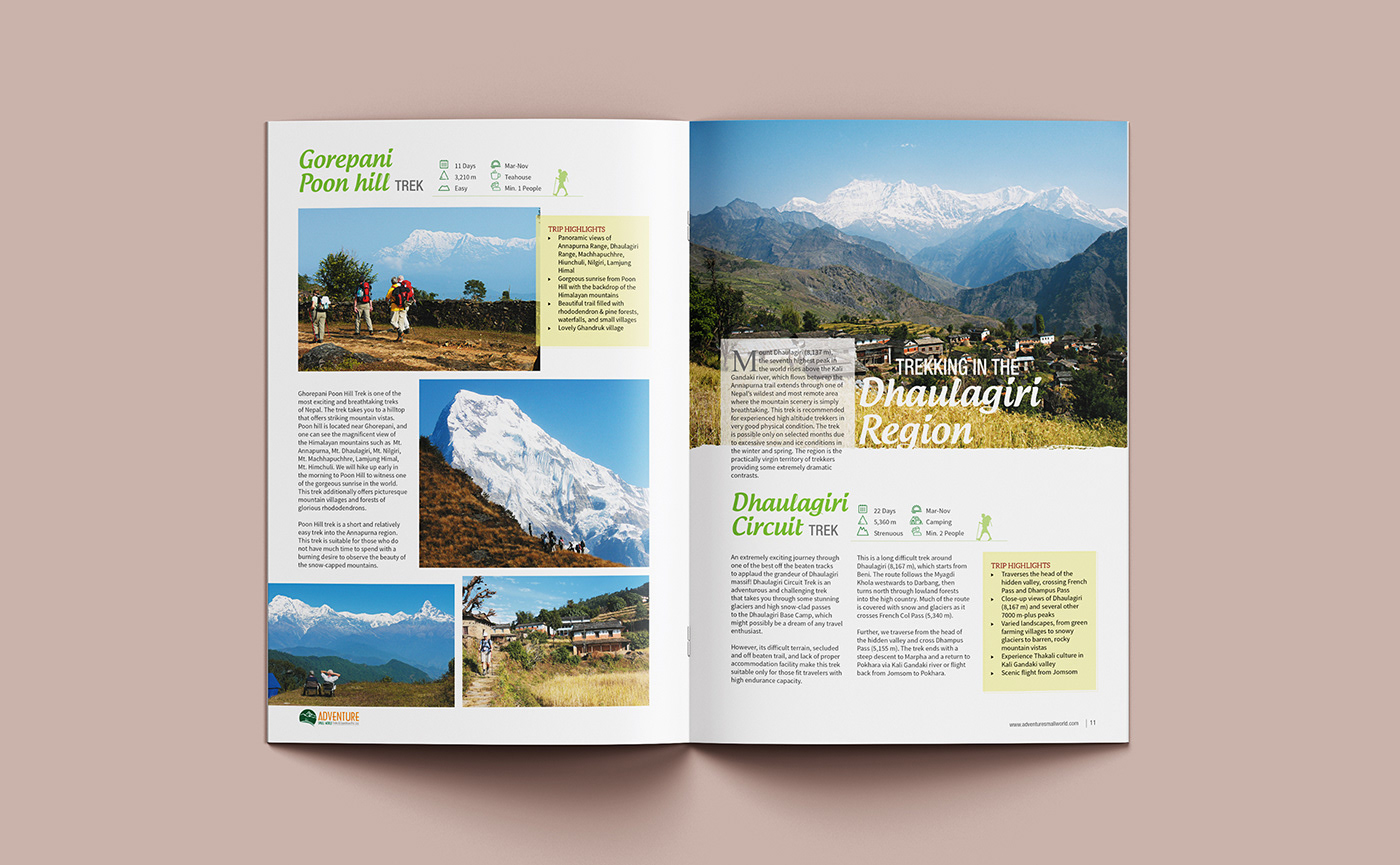 editorial design  graphic design  Layout Design nepal tourism travel and tourism Travel and Tours Travel Magazine