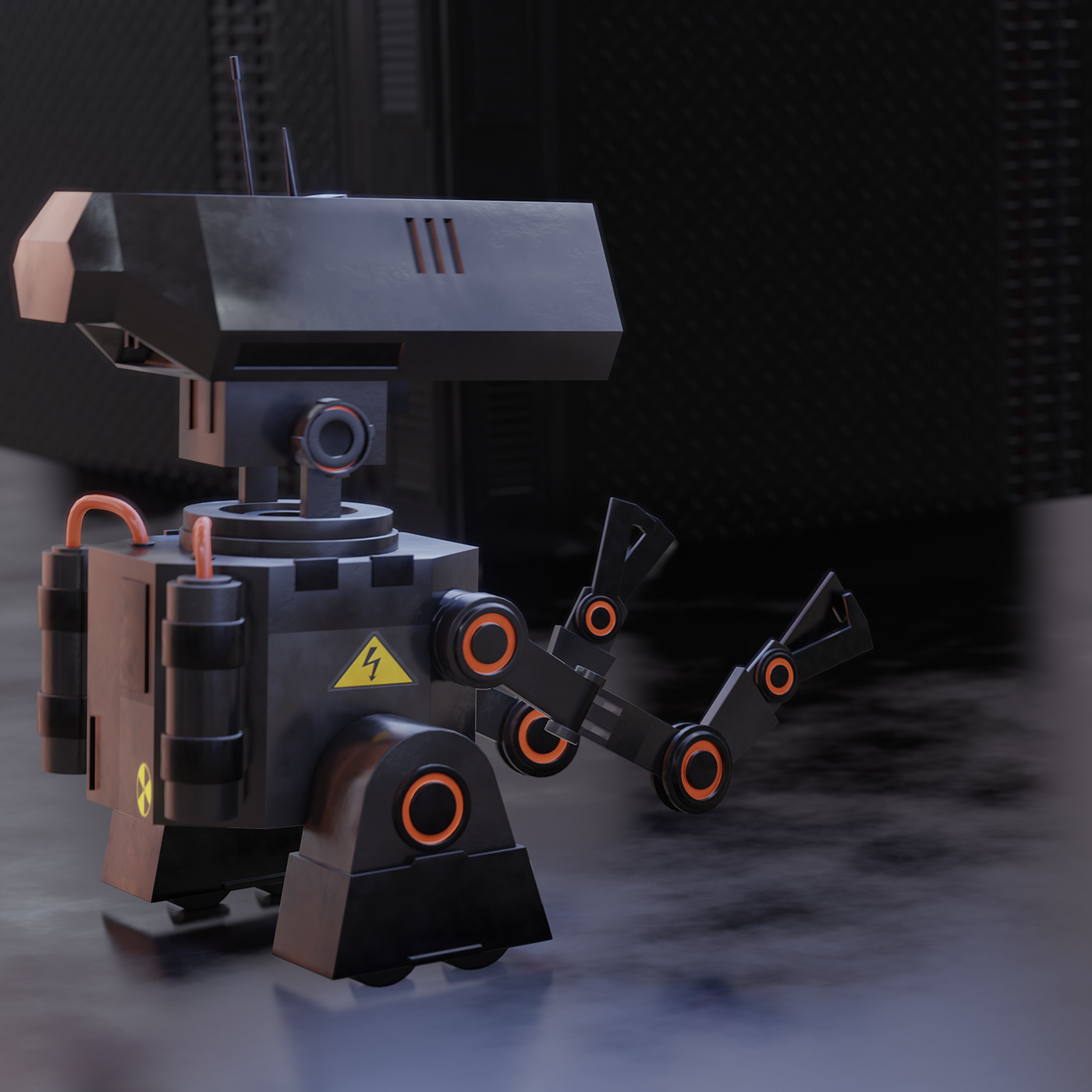 blender3d industrial mechanical Render robot sci-fi science fiction