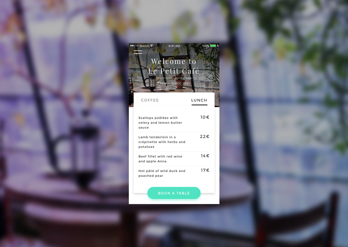 Food  drink menu app daily ui mobile design Webdesign UI Interface