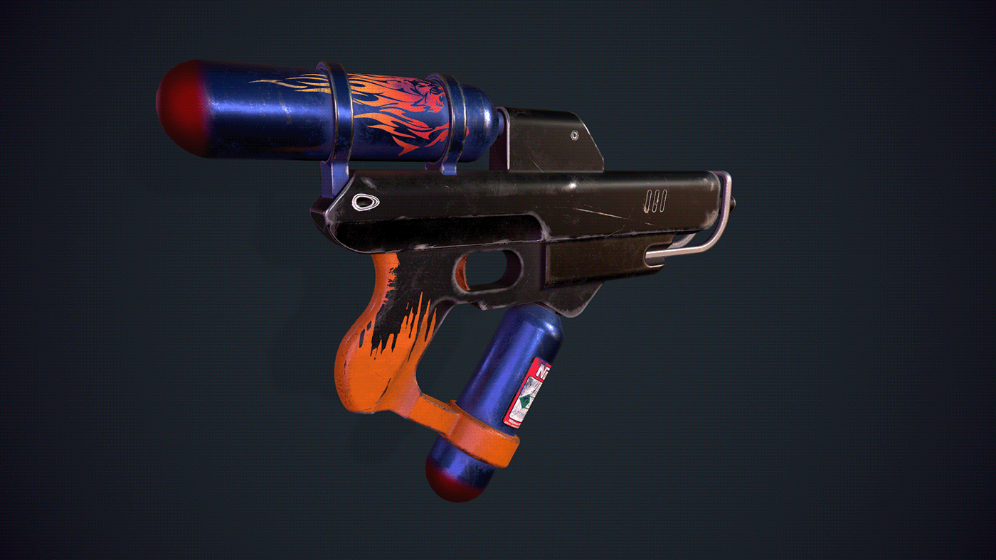 3D game Gun susbtance painter Weapon