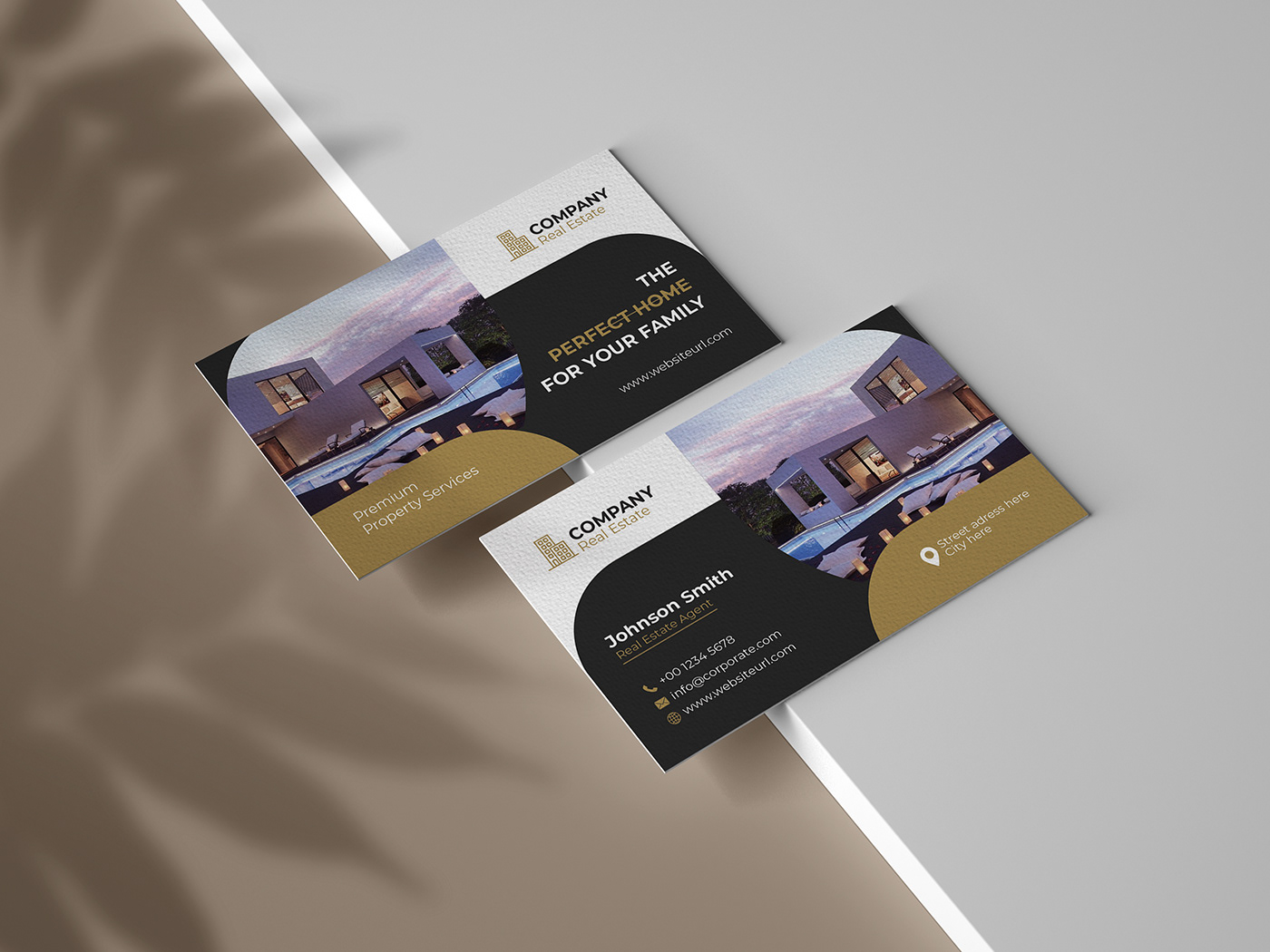 business card commercial company construction home Home business card house Name card Real estate agency Real estate business card