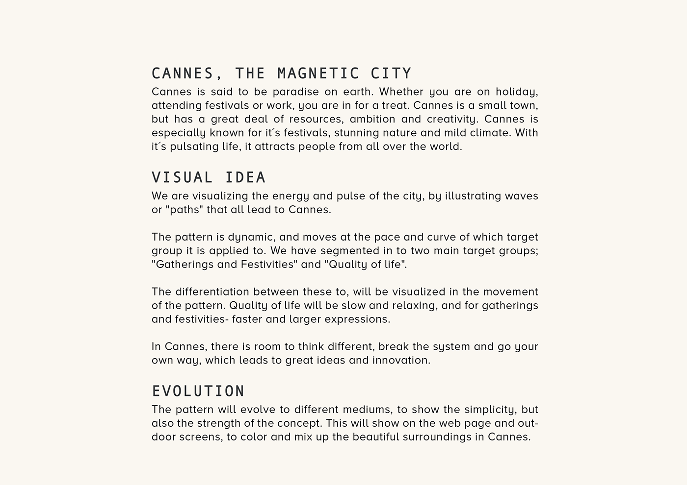 cannes young lions city Cannes logo Dynamic pattern visual identity