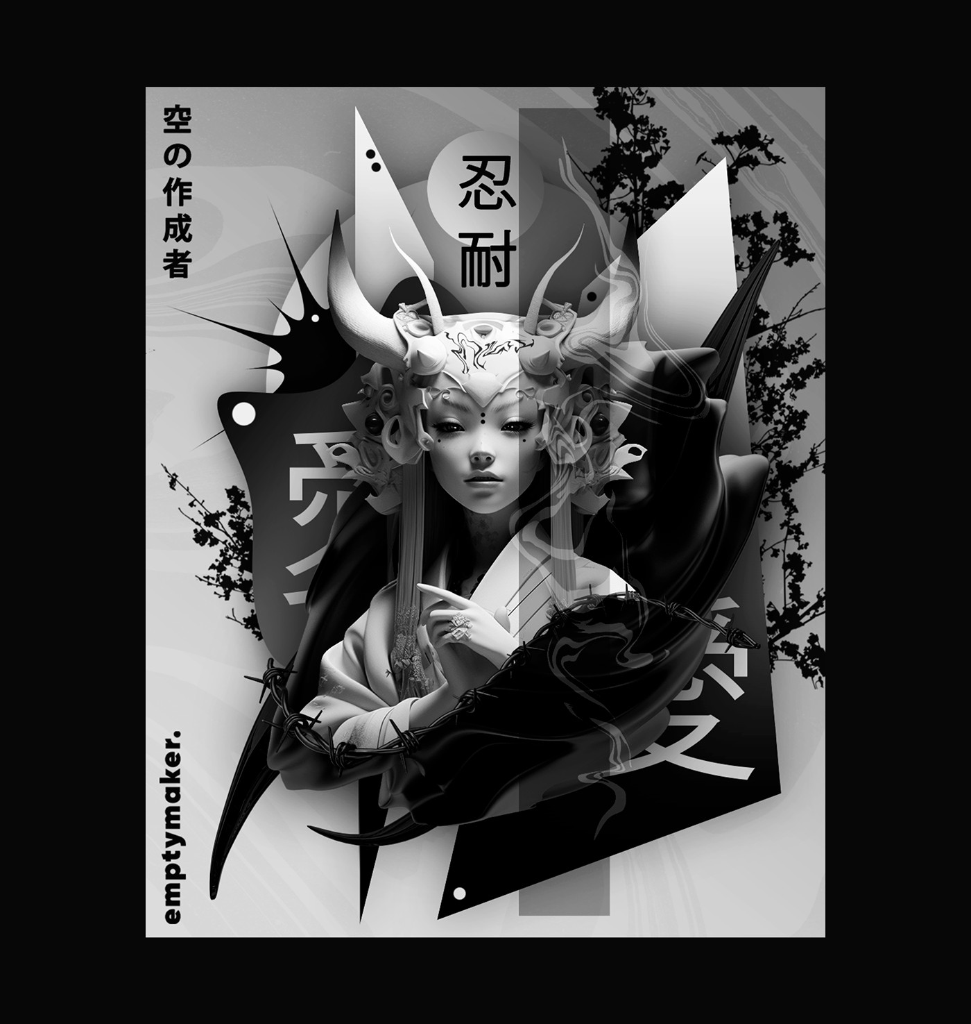 Digital Art  artwork digital illustration Graphic Designer collage art poster japanese art graphic design  3D