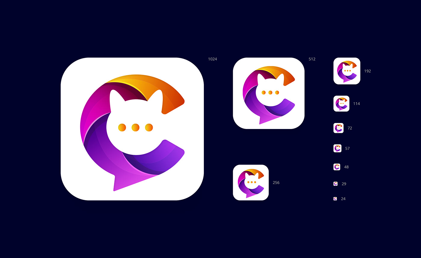 logo logo designer App logo 3d logo brand identity letter c Modern Logo social logo catchat logo logo desgin