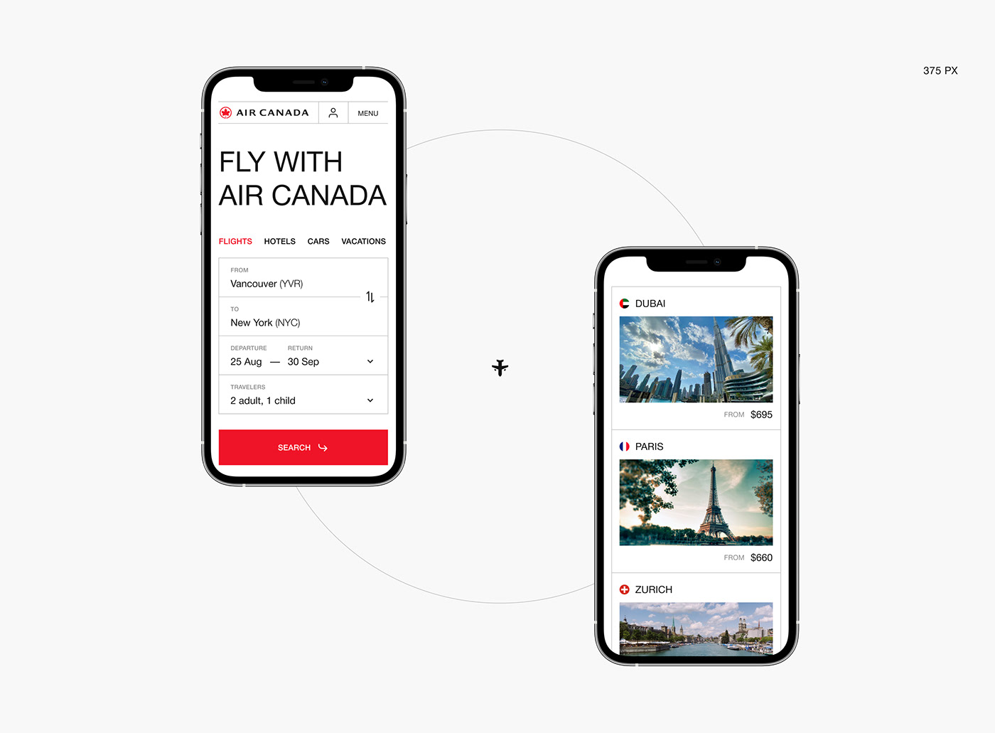 Aircraft airline airport Booking flight planet Travel UX UI Canada corporate