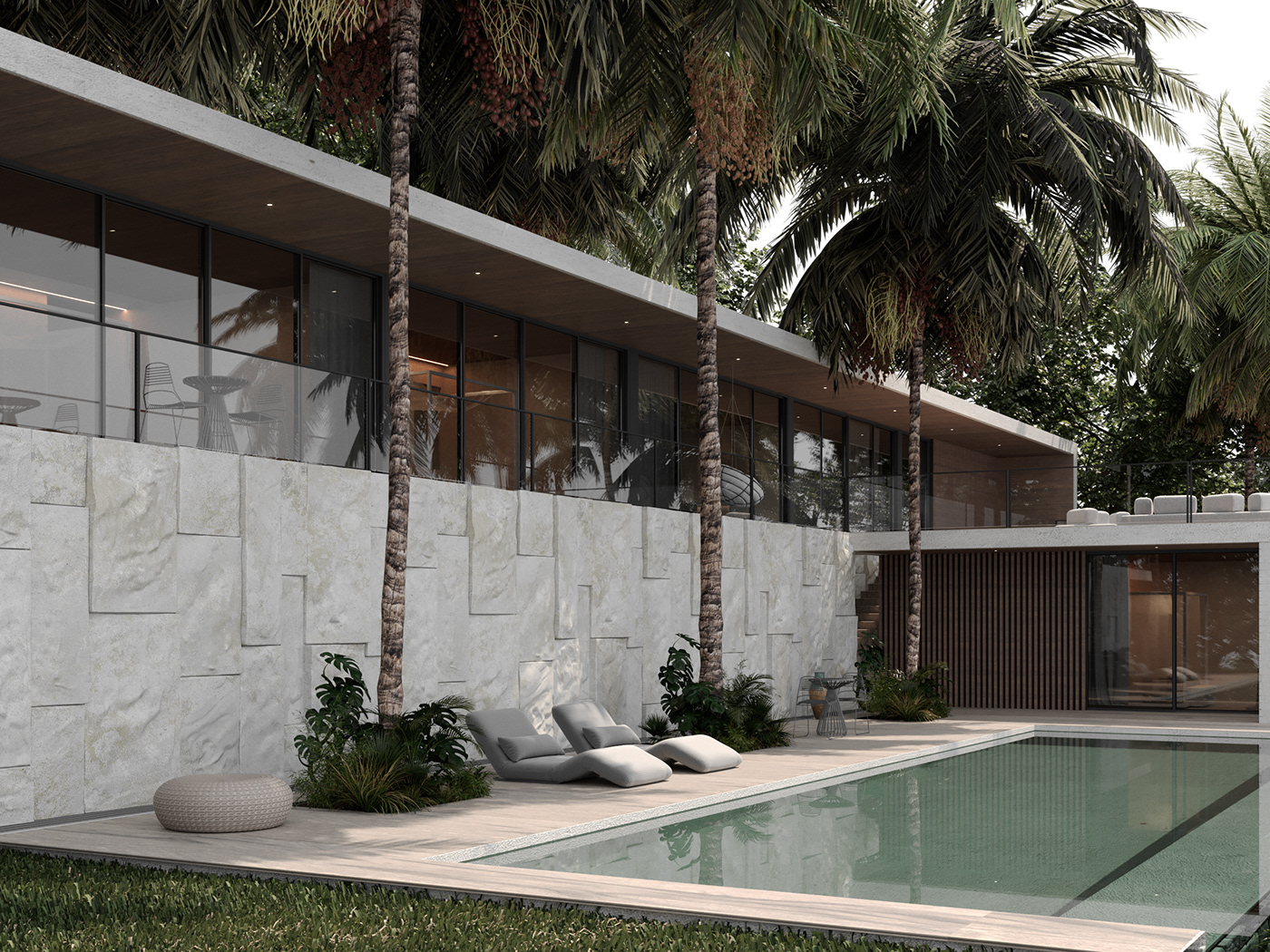 architecture design house living Project Tropical Villa