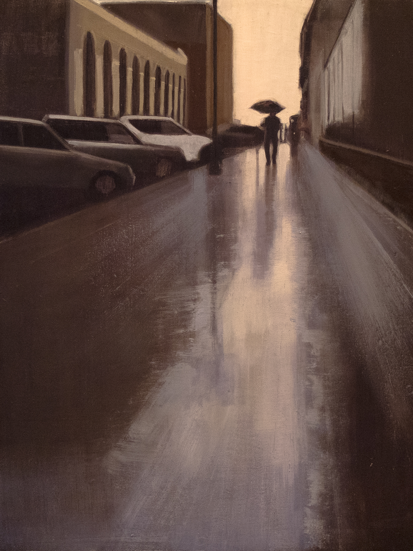 representational realist Realism Street rain city Urban contemporary