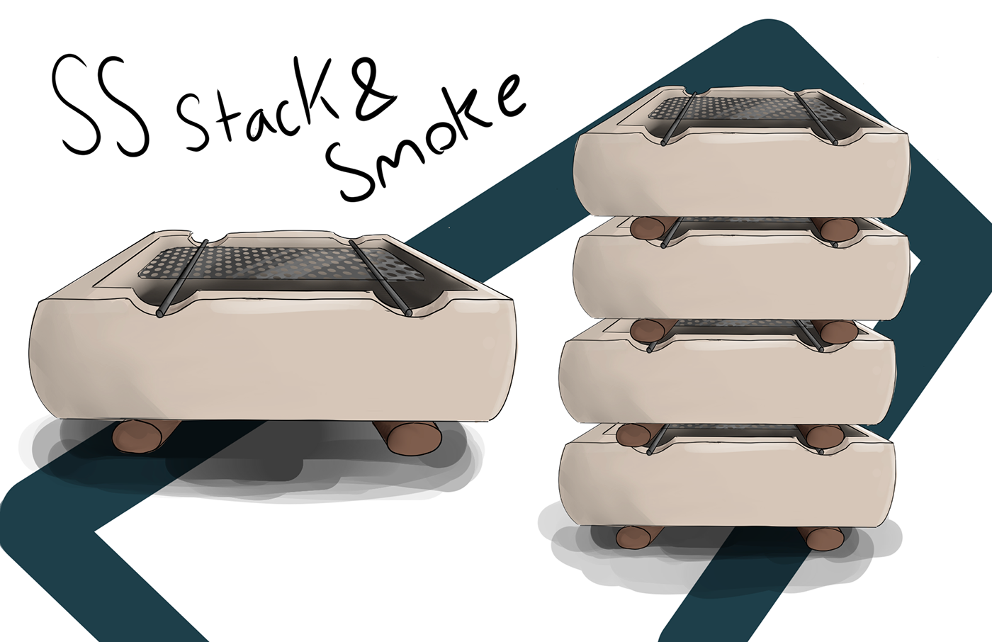 concrete craft grill homegoods model product design  sketch