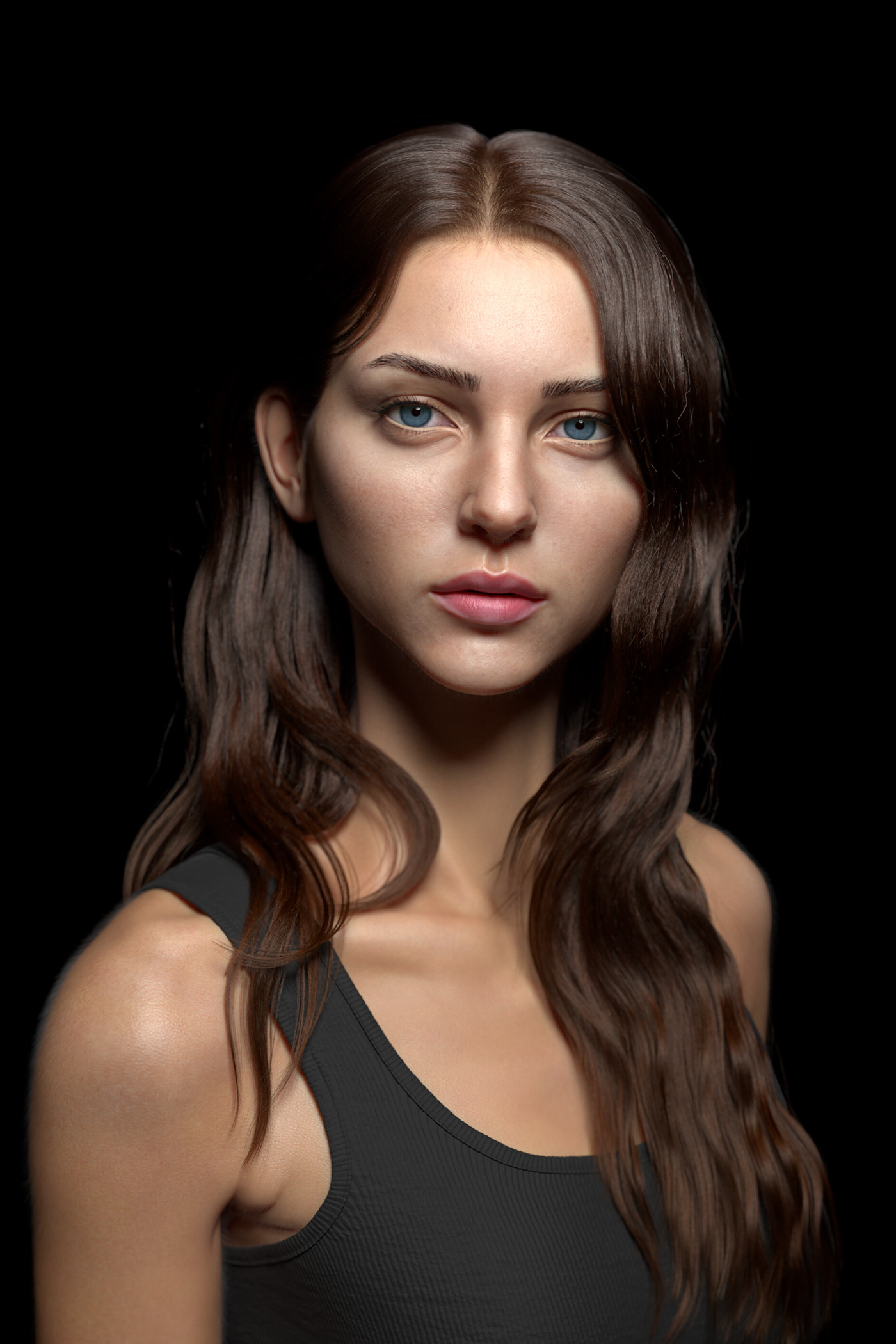3D 3D model Character realistic hair woman