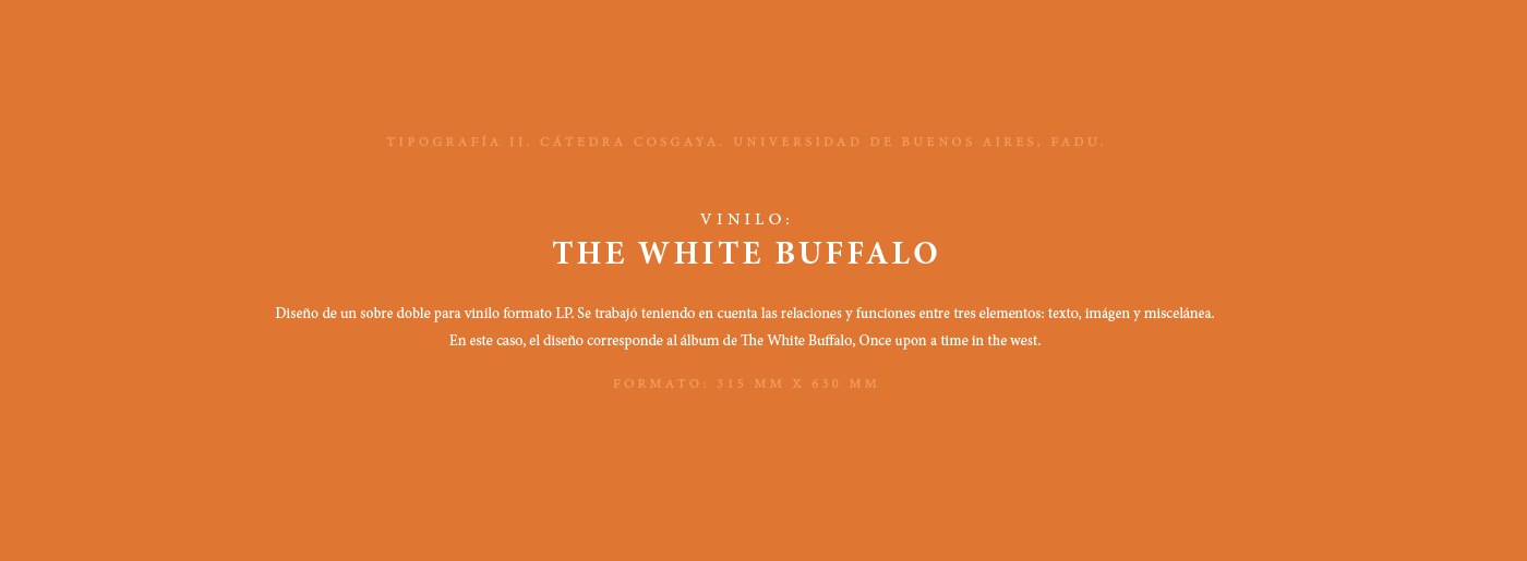 the white buffalo west western cowboy type cosgaya vinilo disc draw