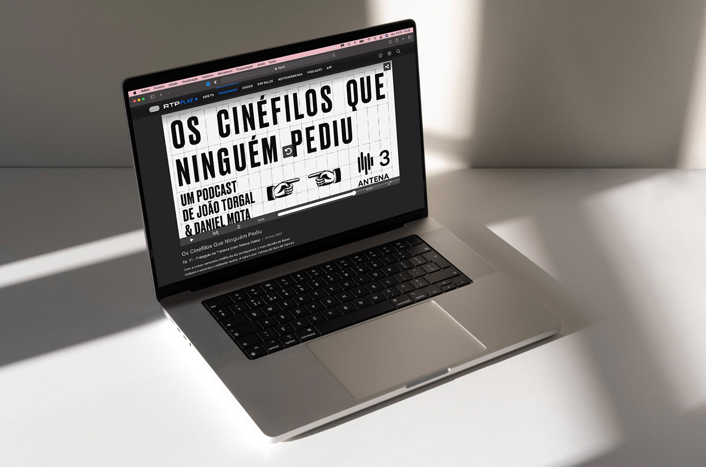antena 3 Cinema color Film   graphic design  grid identidade podcast typography   visual identity