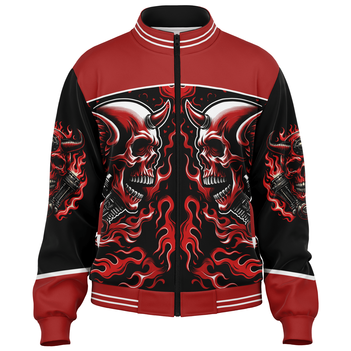 hoodie jacket Biker Jacket Fashion  bikers skull