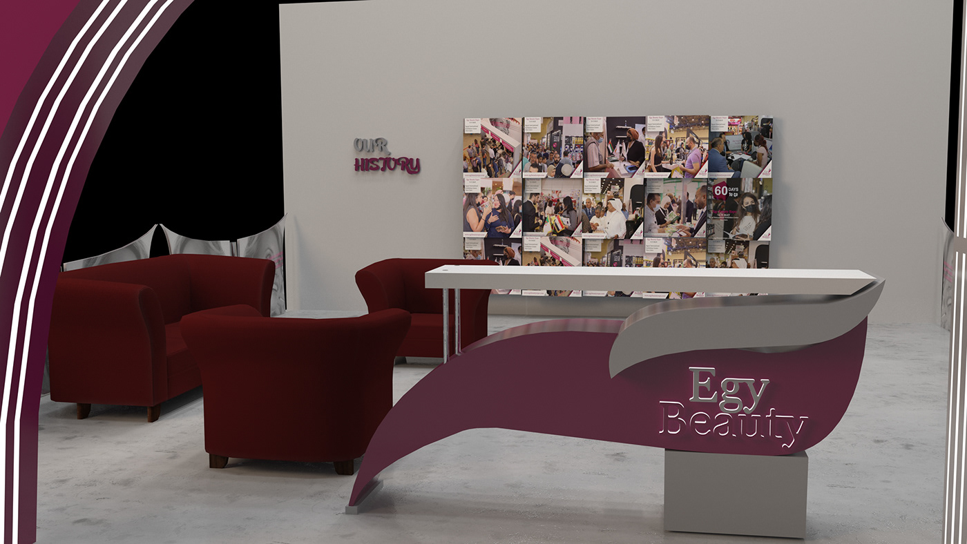 3D beauty booth design booths cosmetics