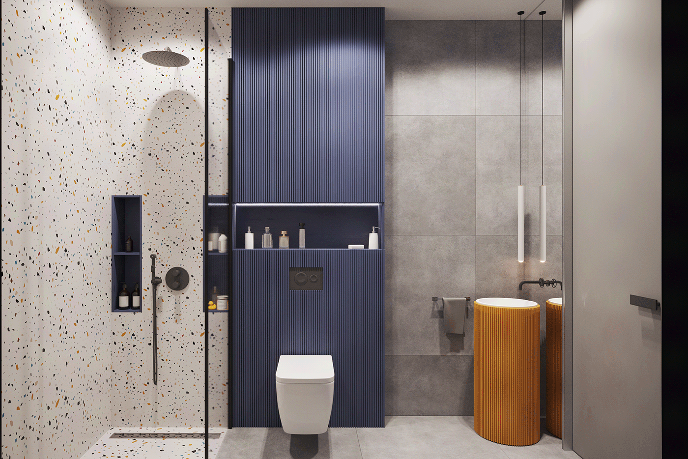 design house modern bedroom bathroom studio 3dsmax Adobe Photoshop CoronaRender  corona