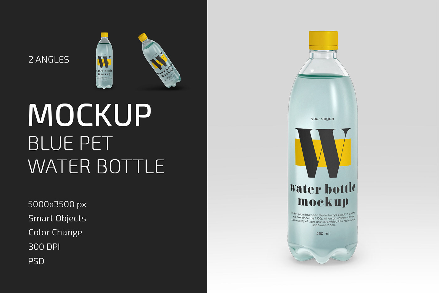 bottle drink Label mineral Mockup mockups Pet plastic water Water Bottle