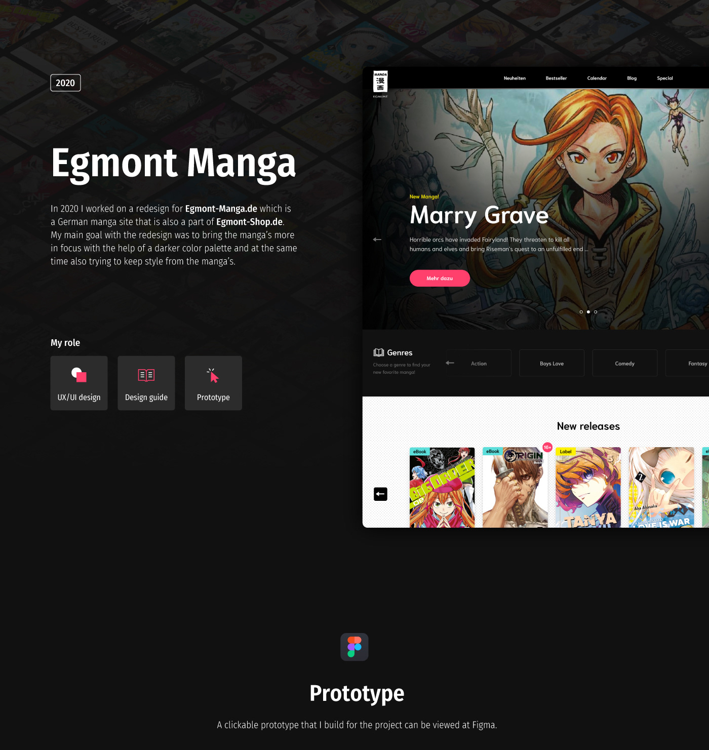 manga product design  UI/UX Web Design 