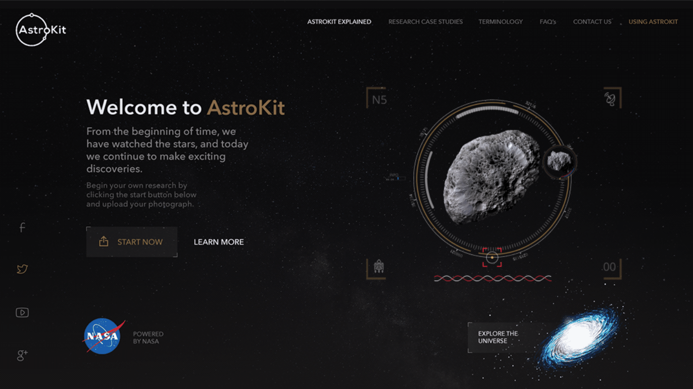 cosmos nasa Asteroids dashboard black design animation  Best Website