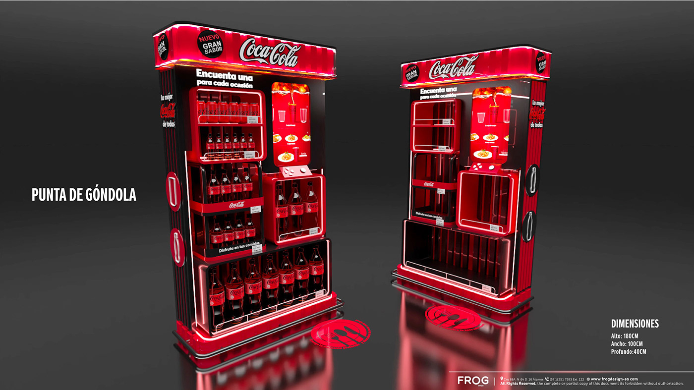 Advertising  Coca Cola Display marketing   PDV Point of Sale pop pos posm Retail