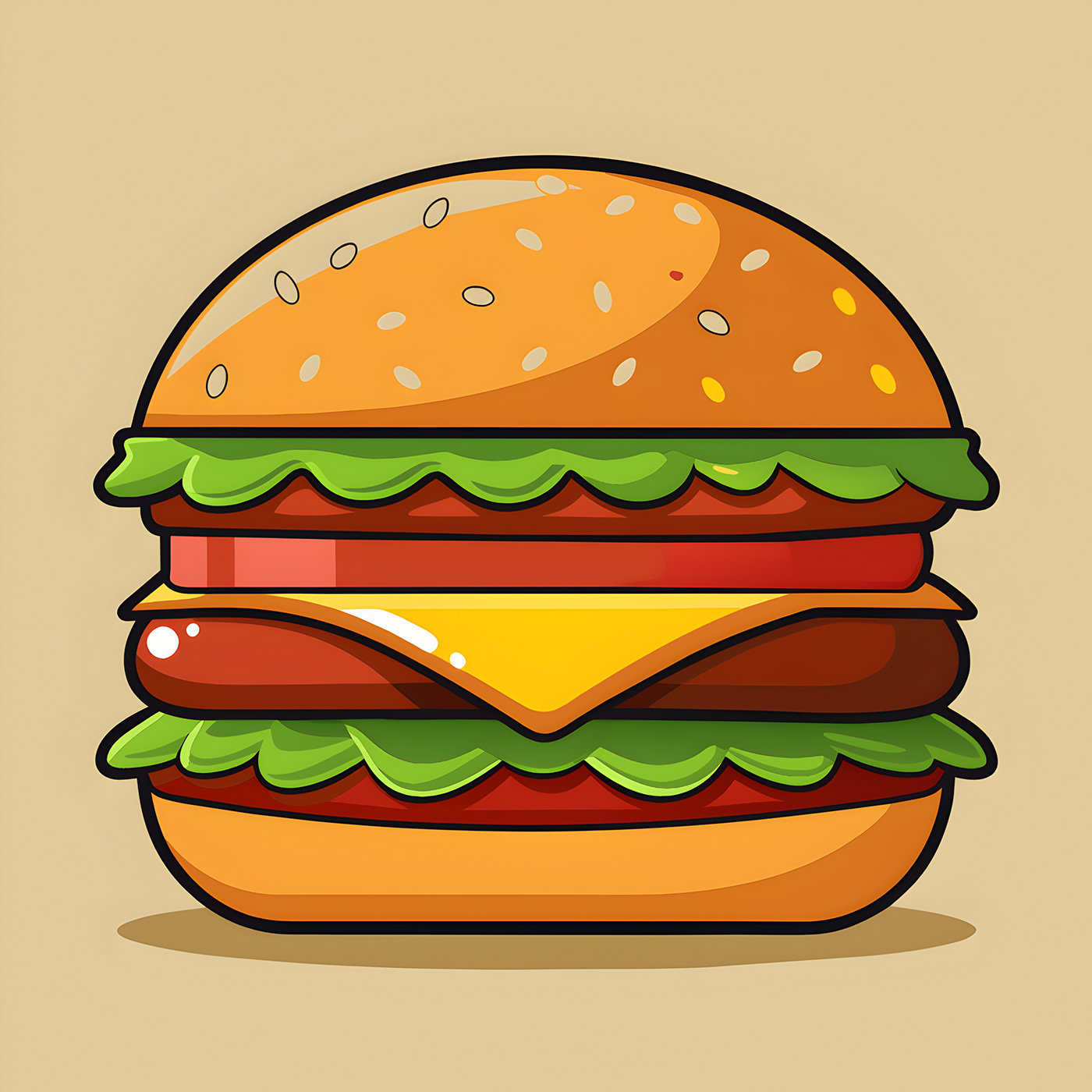 hamburger burger vector Cheeseburger beef ILLUSTRATION  Isolated meal Food  fast