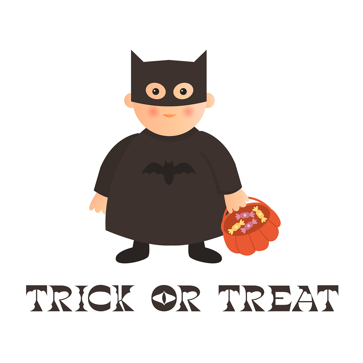 adobe illustrator Digital Art  Halloween ILLUSTRATION  pumpkin trick or treat vector