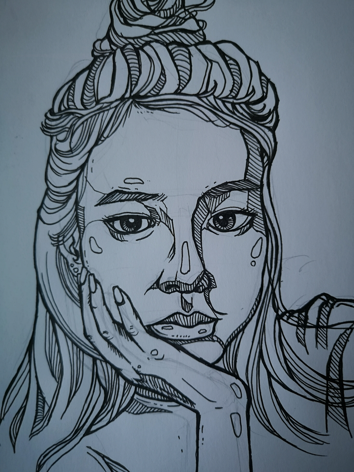 Drawing  ILLUSTRATION  jennie pen pencil portrait sketch sketchbook Style