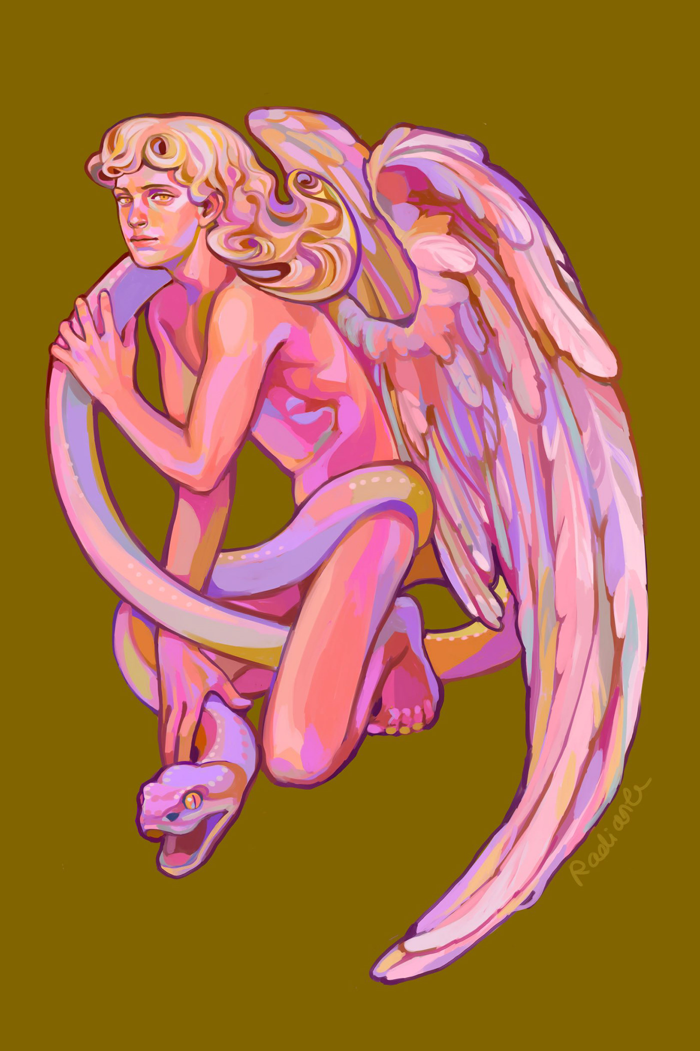 angel baroque Character design  mythology paradise lost snake
