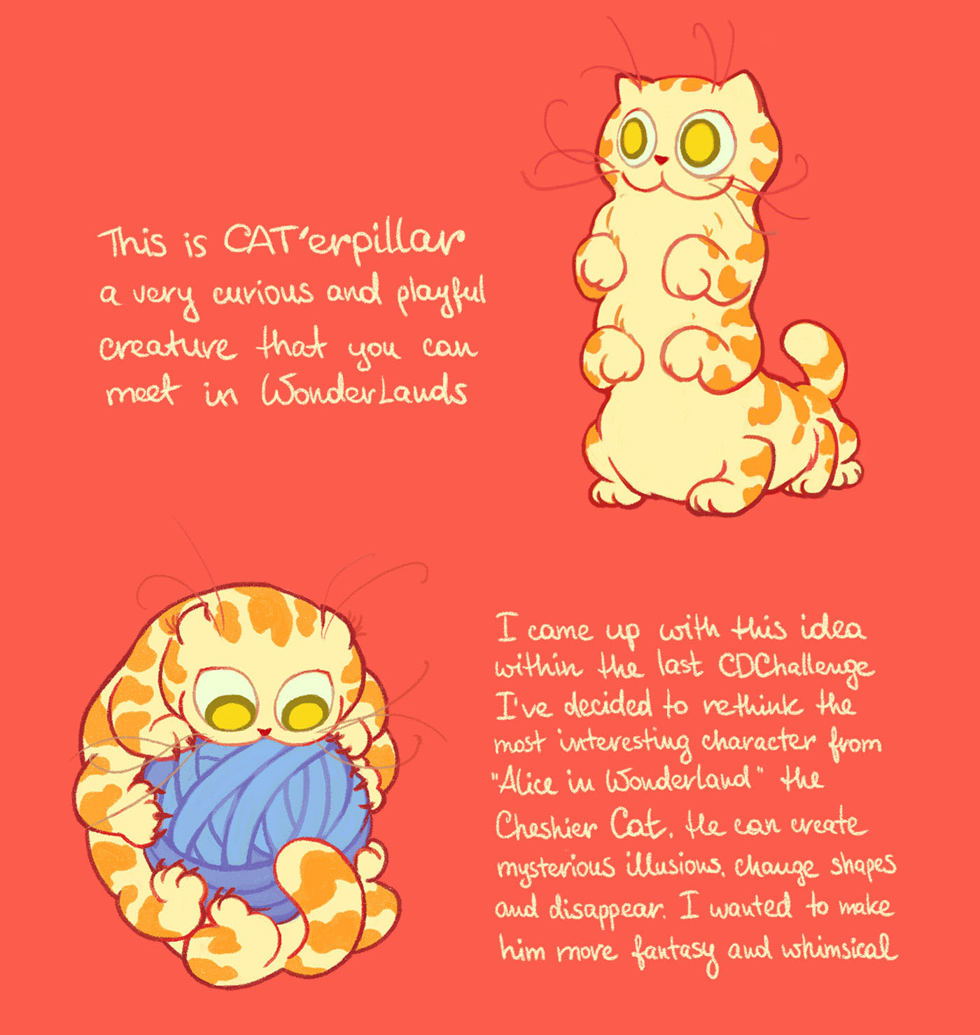 CDChallenge alice in wonderland creature whimsical cartoon ILLUSTRATION  Cheshier Cat Character fantasy contest