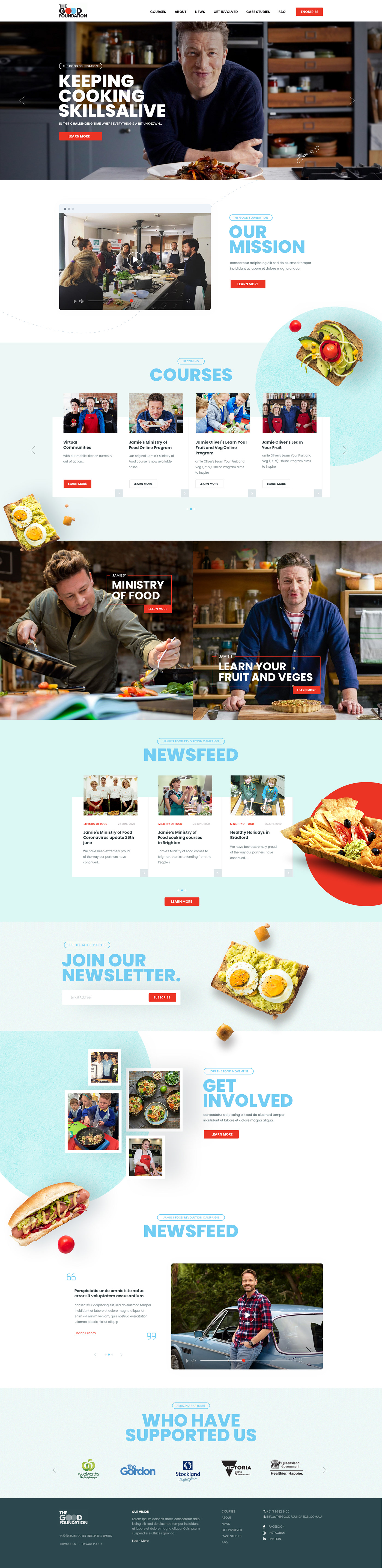 cooking Food  Website Design