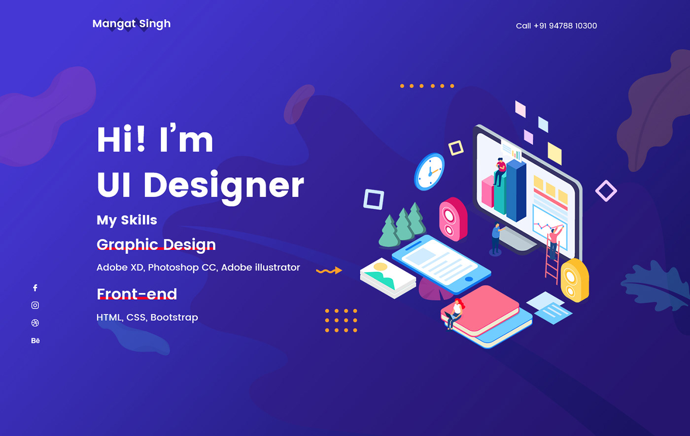 ui ux designer portfolio designer india Designer Portfolio looking for job experienced webdesigner