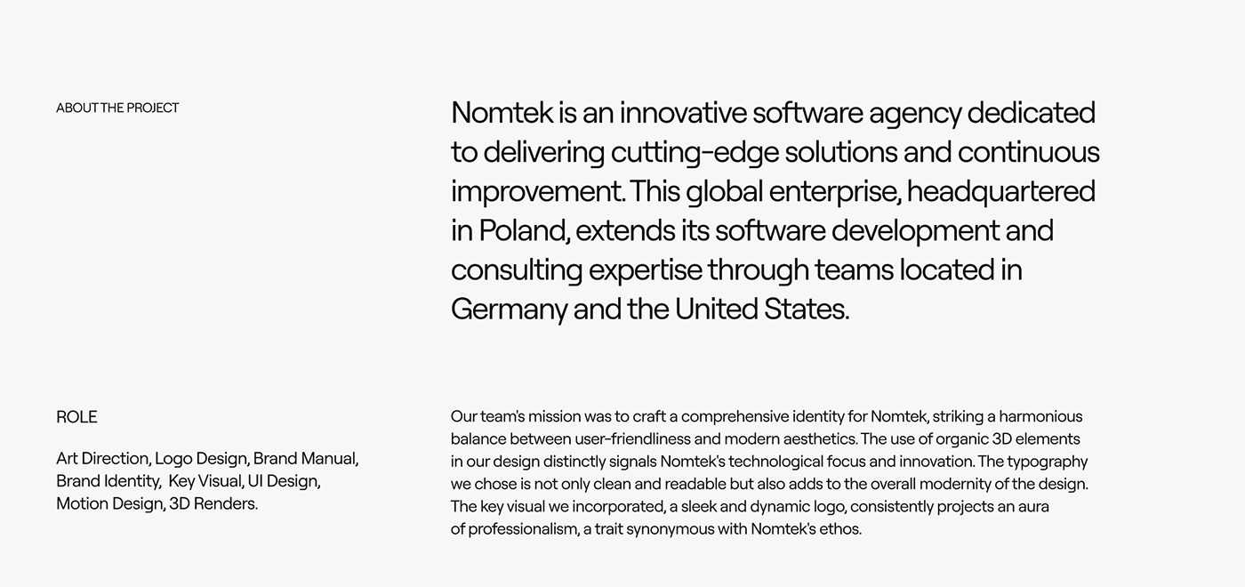 Nomtek is an innovative software agency dedicated to delivering cutting-edge solutions.