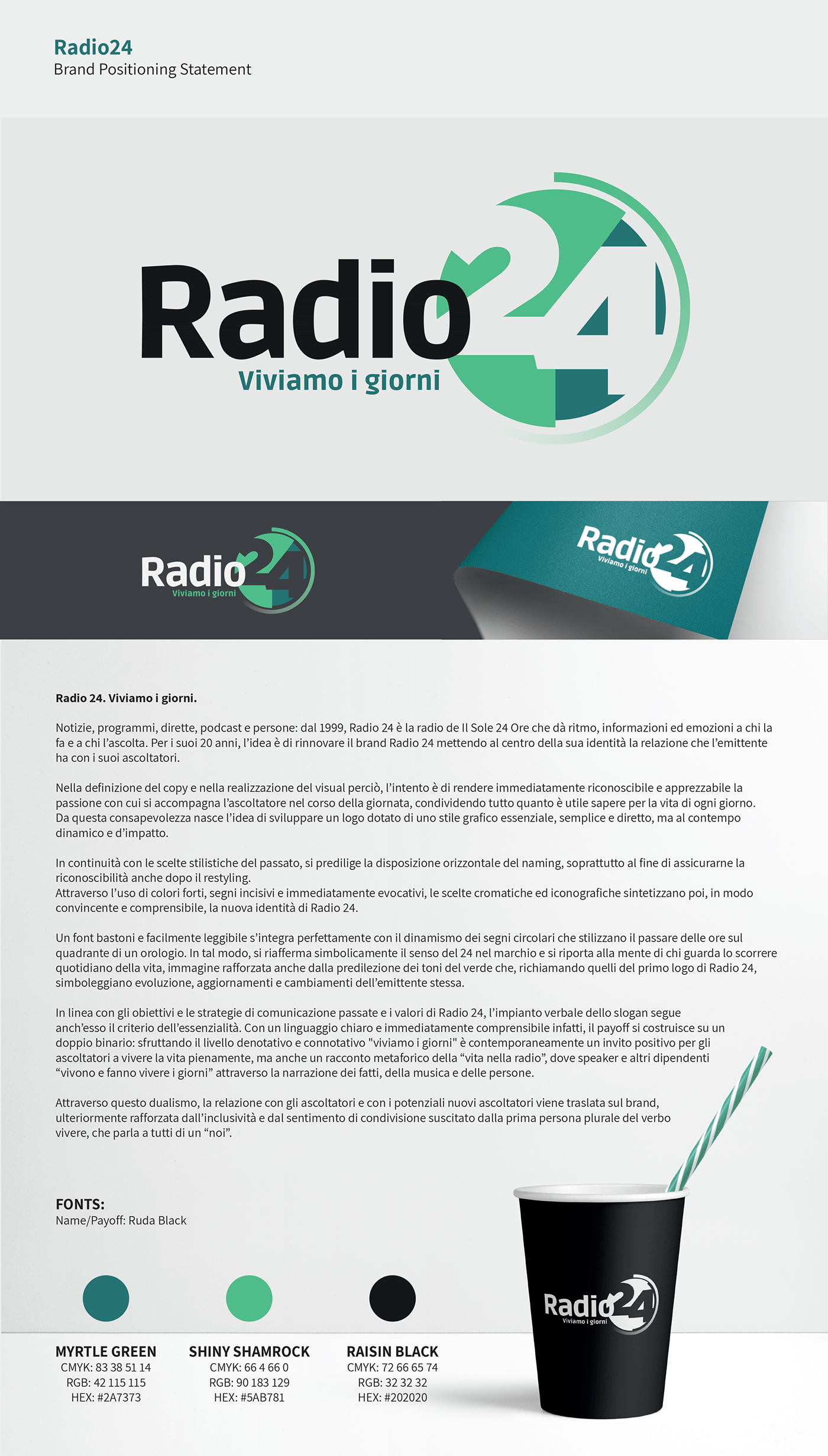 brand design radio24 logo payoff