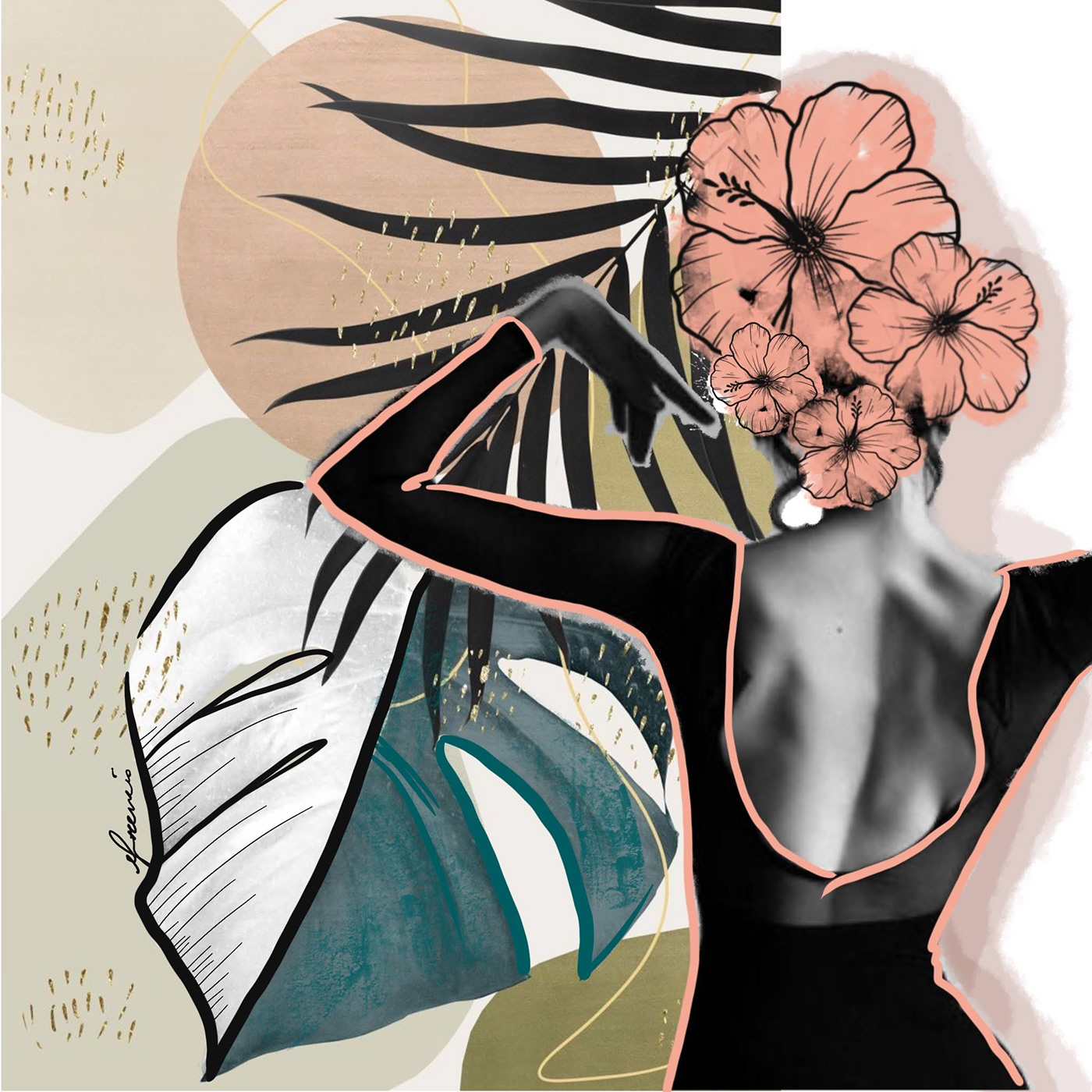 collage design Fashion  graphic inspiration Procreate