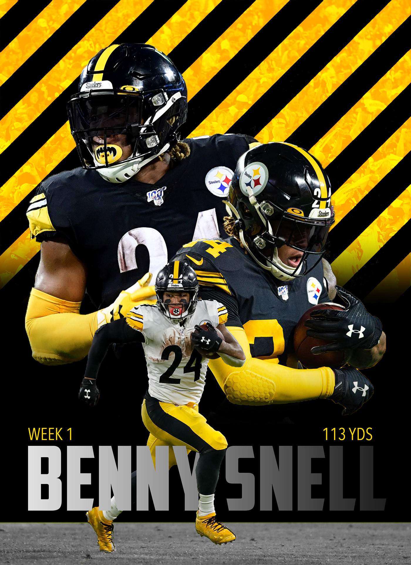 benny snell football graphic design  graphics nfl photoshop Pittsburgh sports steelers